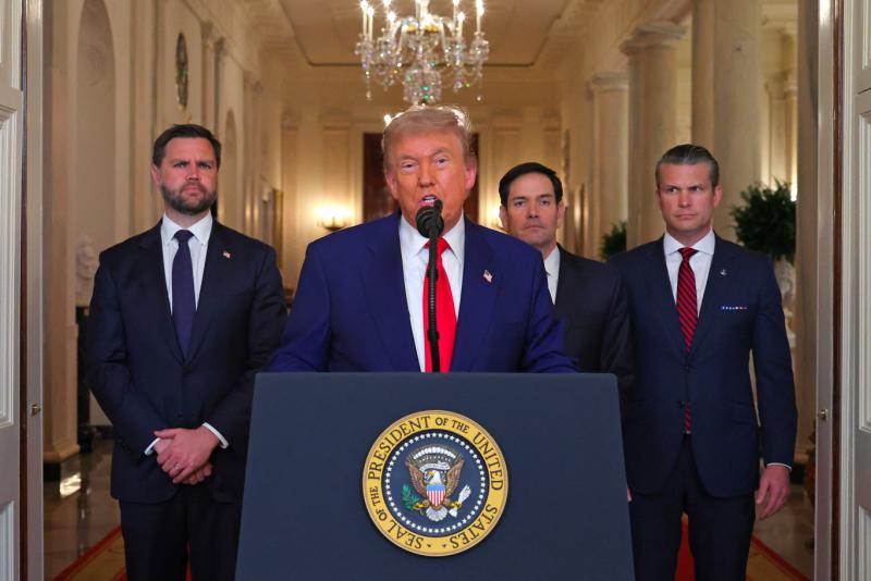 Trump bejelentette, hogy az Egyesült Államok sikeresen végrehajtott egy támadást iráni nukleáris létesítmények ellen.